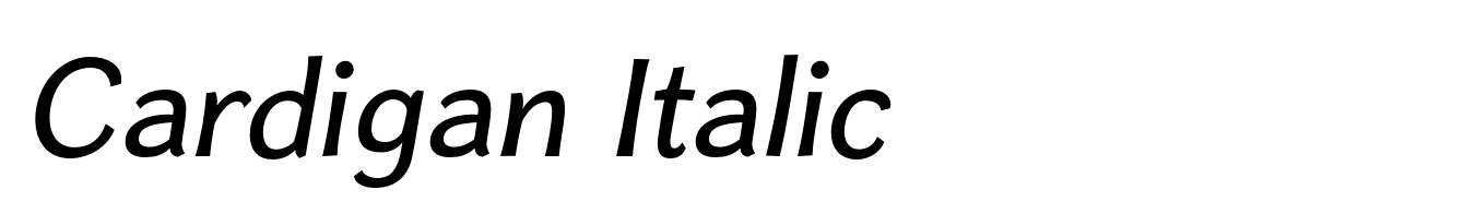 Cardigan Italic